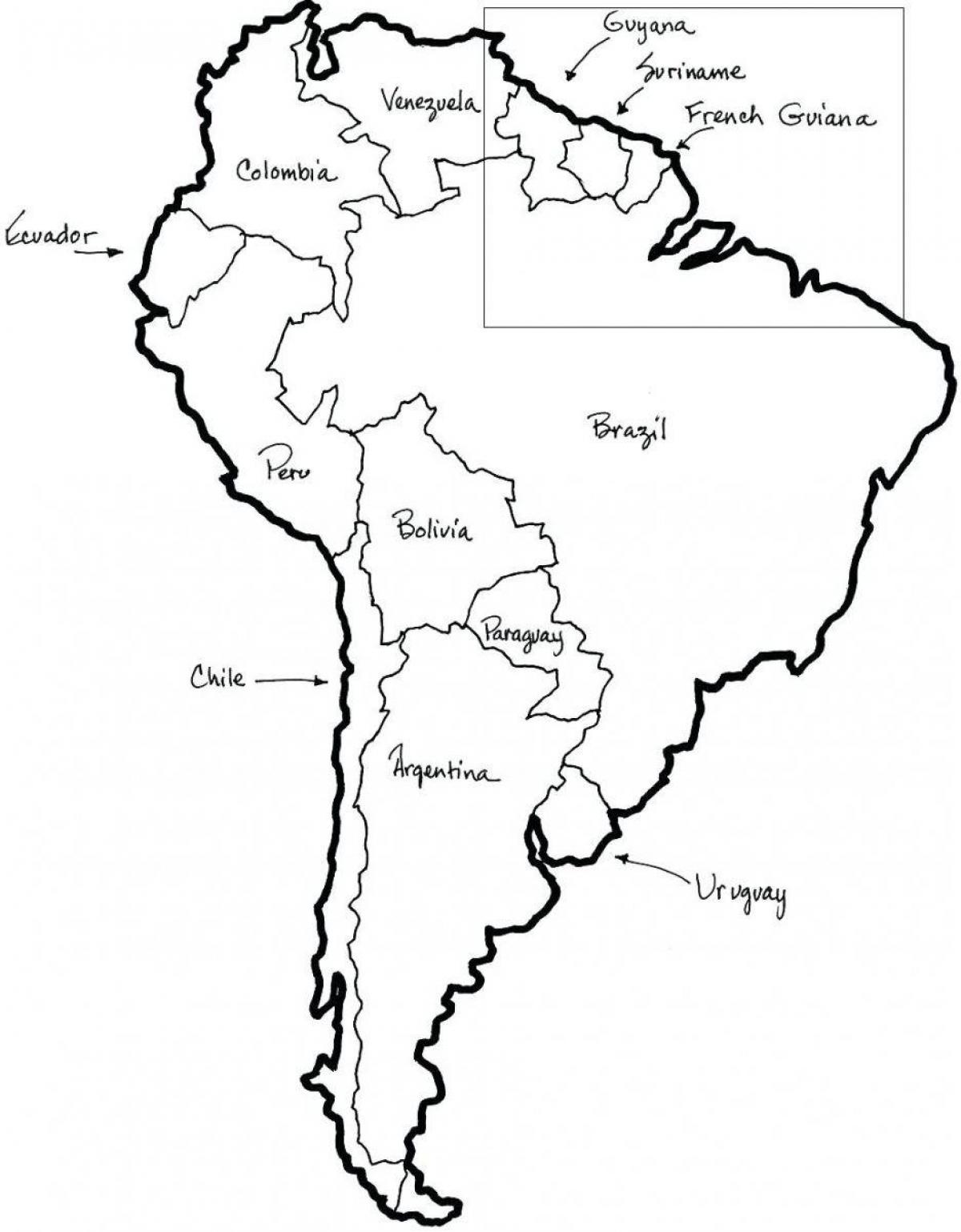 Map of Chile outlin