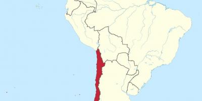 Chile on south america map