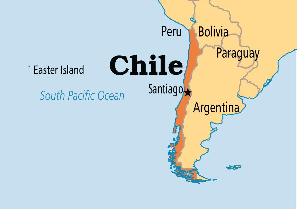 Santiago Chile map - Santiago de Chile map (South America - Americas)