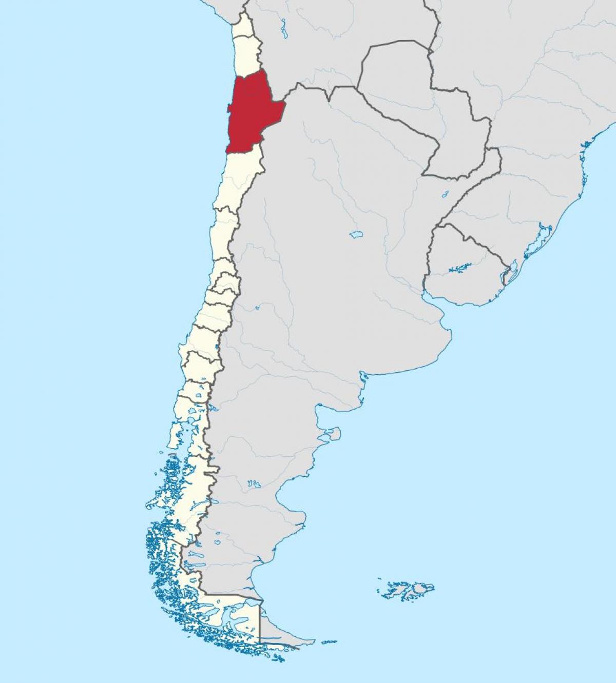 Map of antofagasta Chile