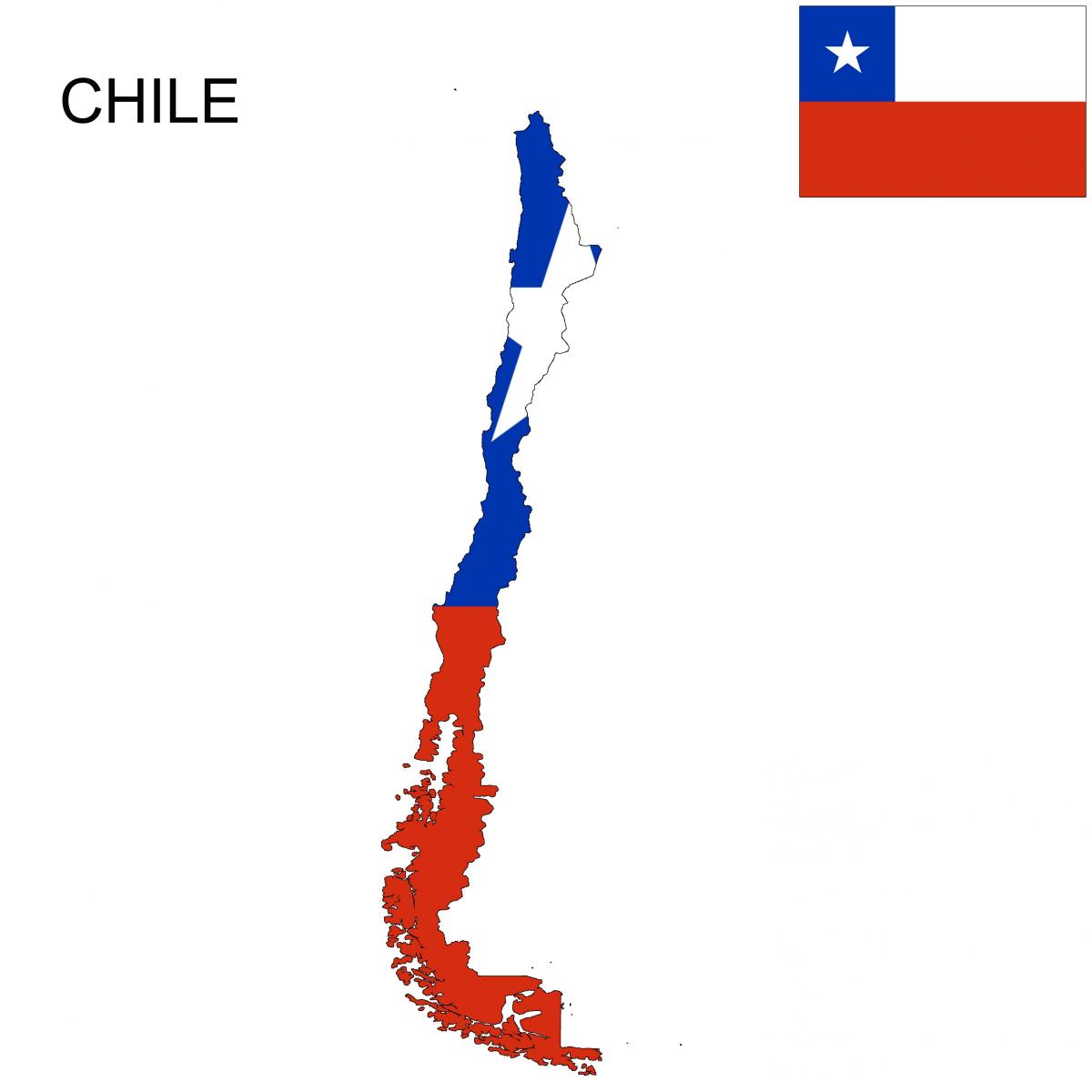 Chile map flag