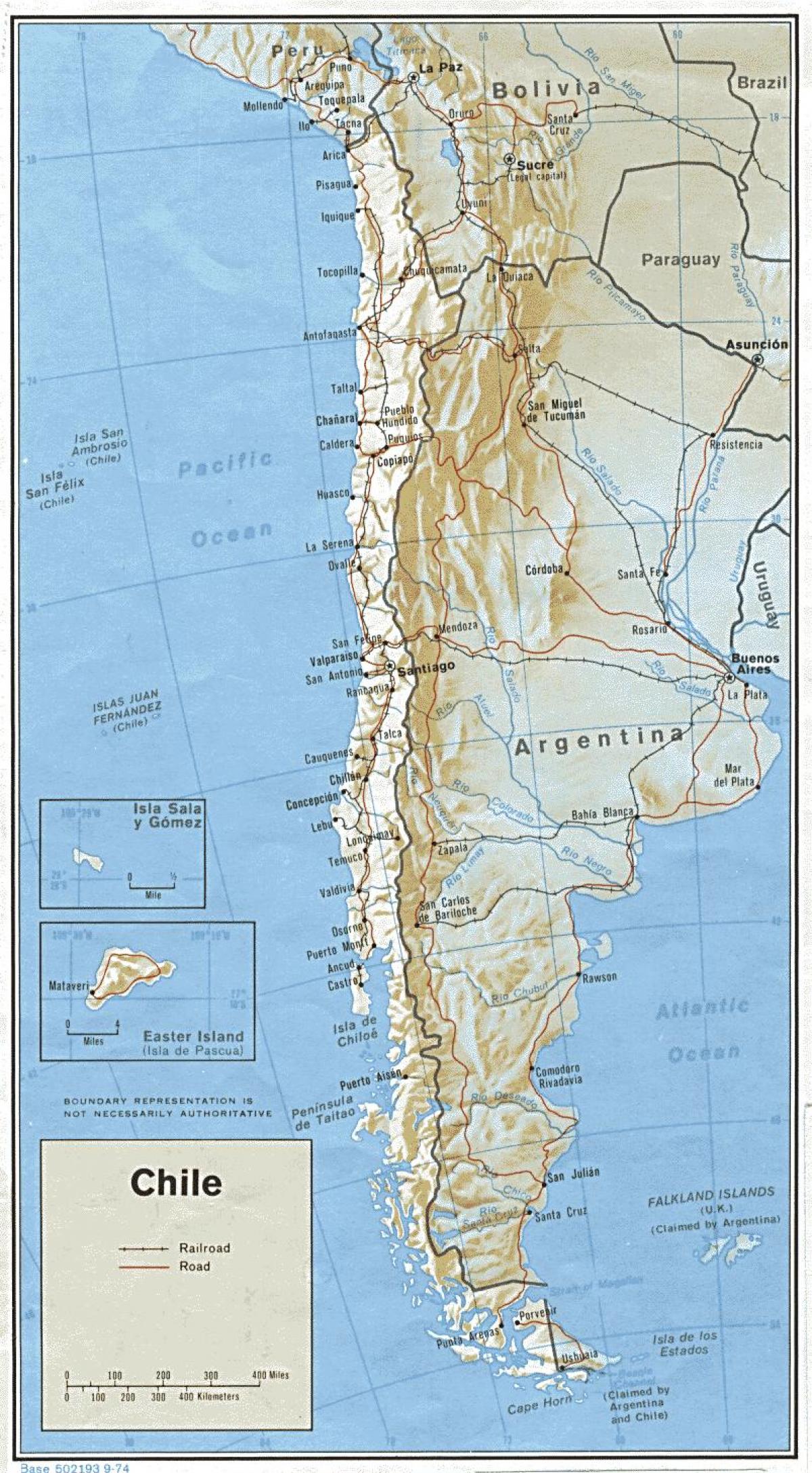 Chile railway map