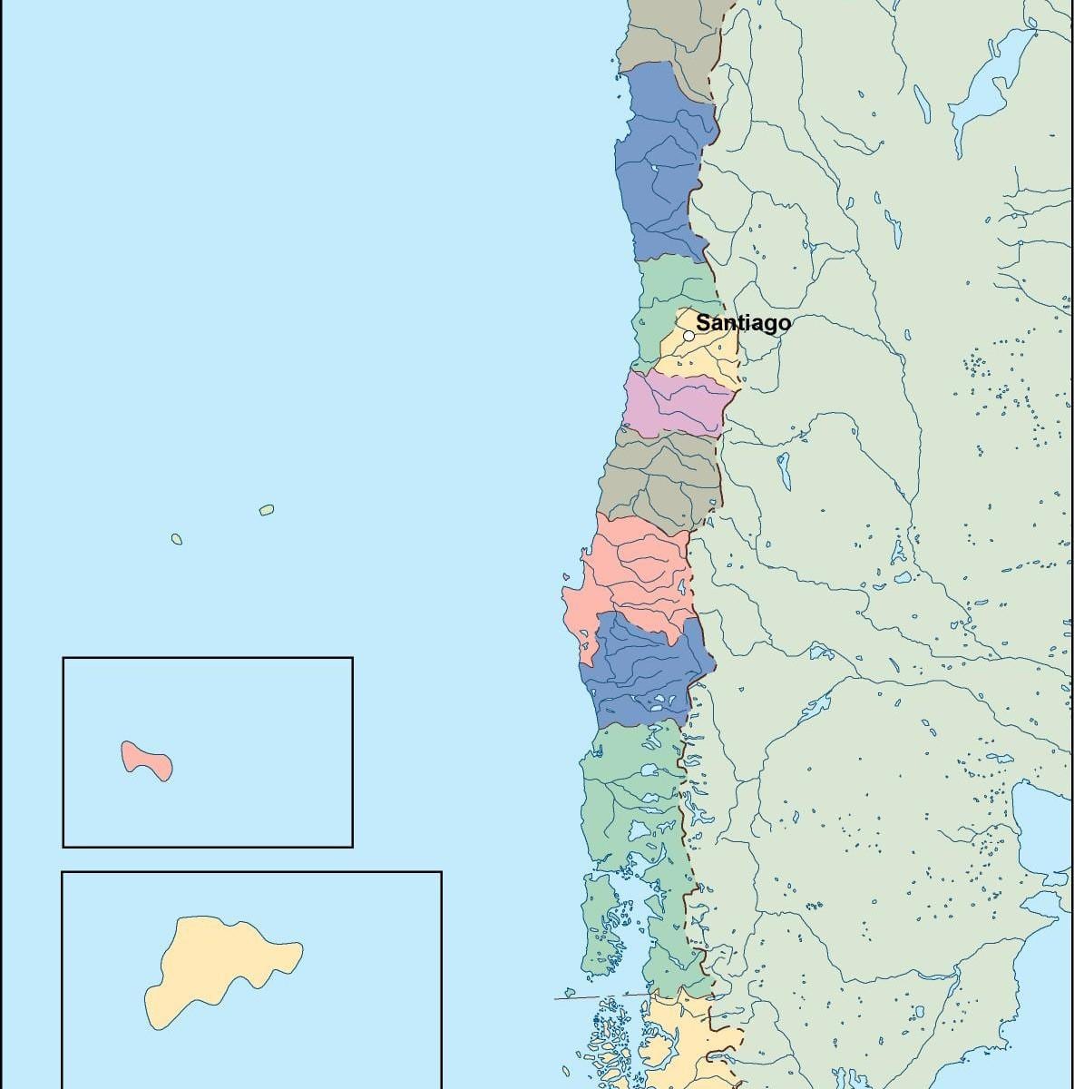 Map of Chile vector