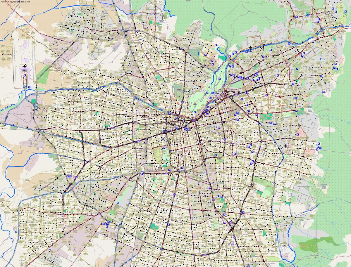 map city santiago Chile