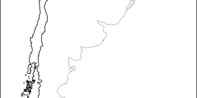 Blank map of Chile