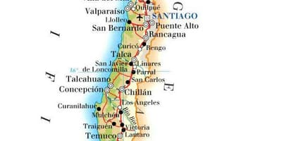 Map of Chile national parks 