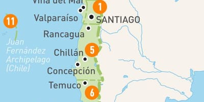 Chile provinces map