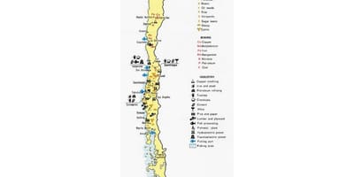 Map of Chilean ports