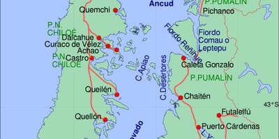 Map of chiloe Chile
