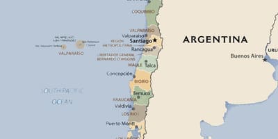 Map of political Chile