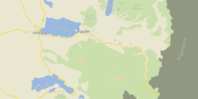 Map of pucon Chile