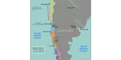 Map of valdivia Chile
